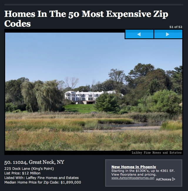 50 Most Expensive Zip Codes