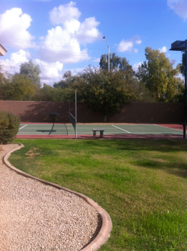 Garden with Sports Court