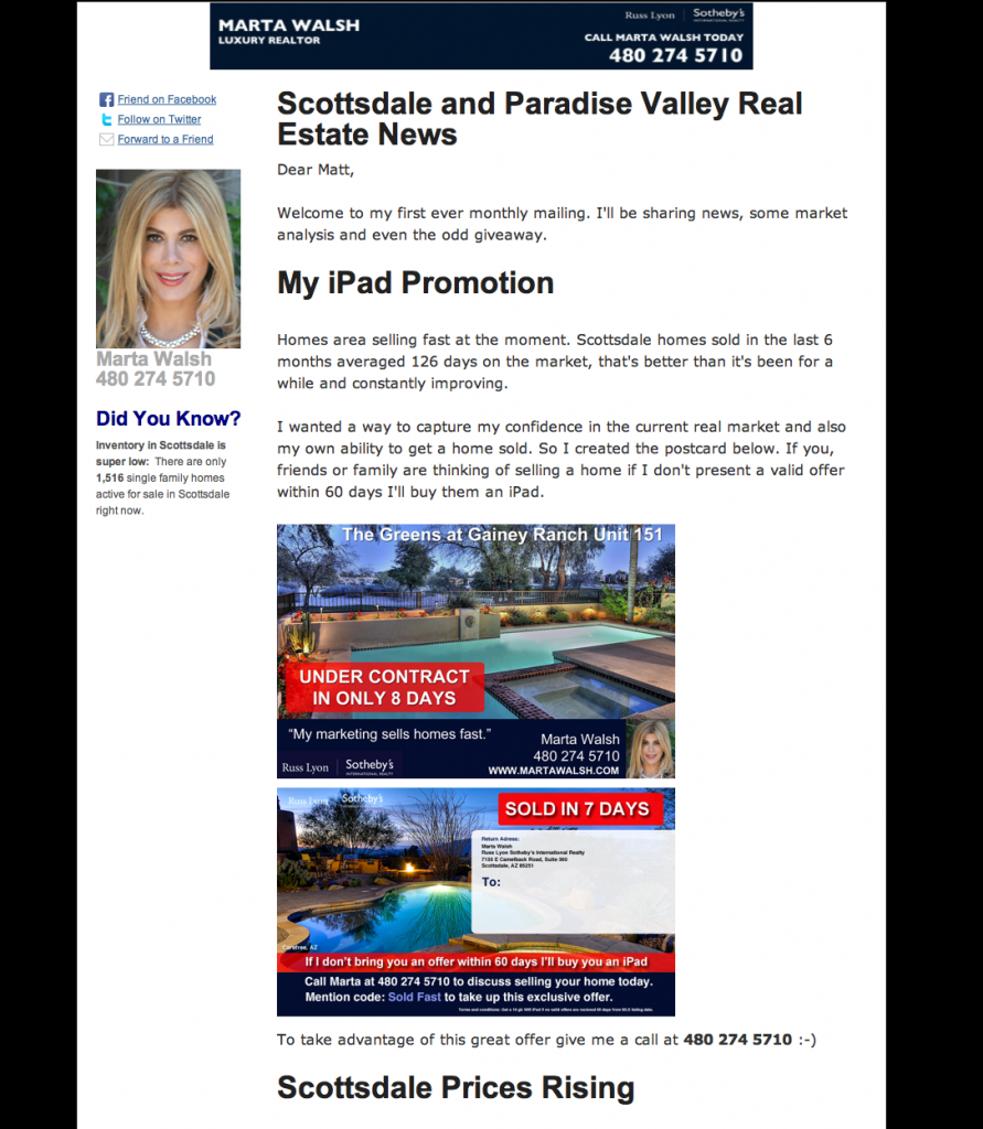 Scottsdale & Paradise Valley Real Estate Newsletter