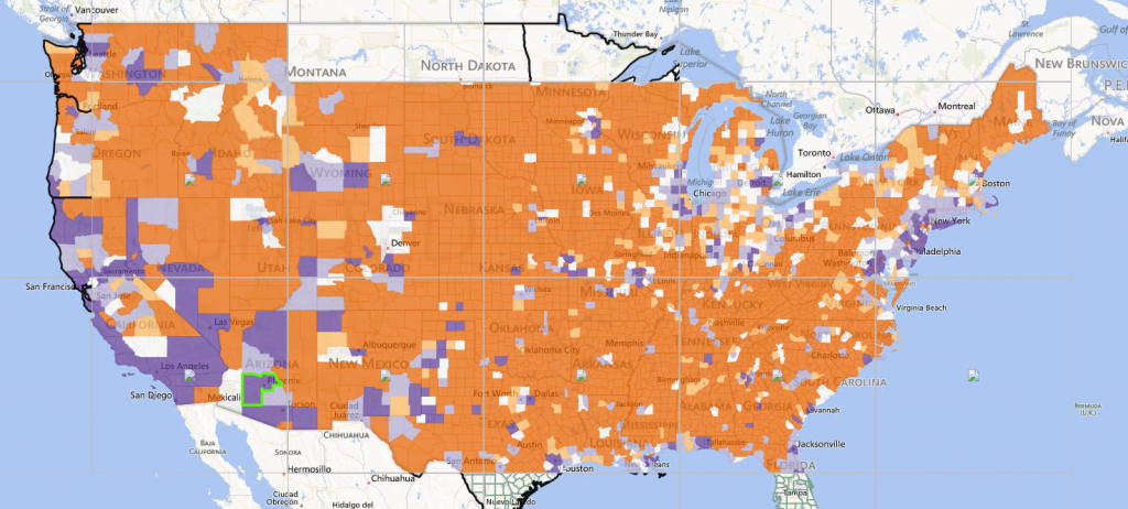 Net Migration Rates For US Counties